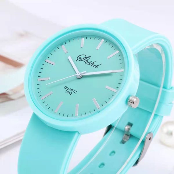 2021 New simple silicone Brand WOKAI Casual Quartz Watch Women Crystal Silicone Watches Relogio Feminino Wrist Watch Hot sale - 图片 3