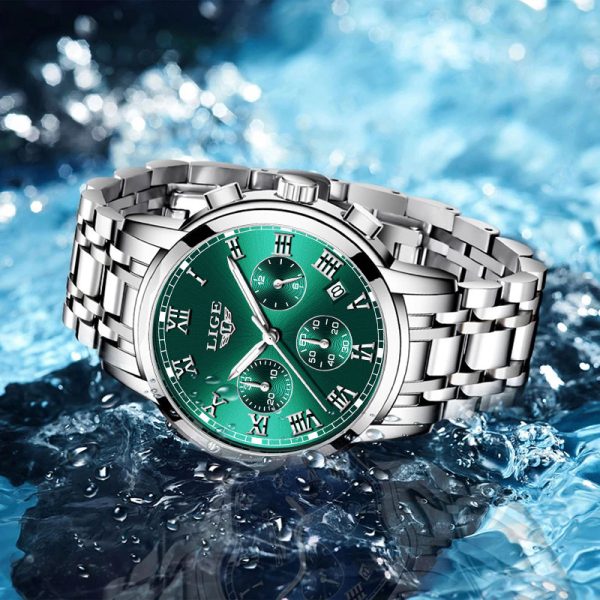 2022 LIGE Ladies Watches Top Brand Luxury Fashion Stainless Steel Watch Women Chronograph Quartz Clock Waterproof Wristwatch Box - 图片 3
