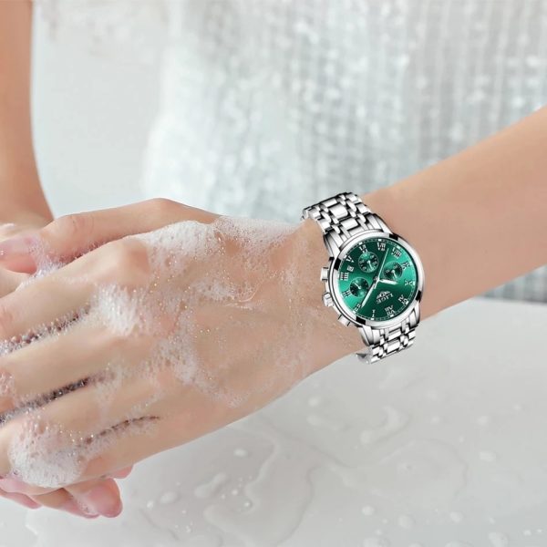 2022 LIGE Ladies Watches Top Brand Luxury Fashion Stainless Steel Watch Women Chronograph Quartz Clock Waterproof Wristwatch Box - 图片 5