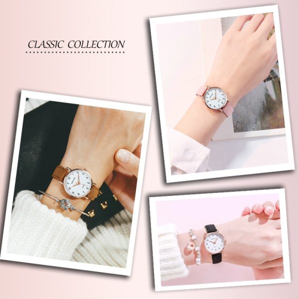 2022 New Watch Women Fashion Casual Leather Belt Watches Simple Ladies' Small Dial Quartz Clock Dress Wristwatches Reloj Mujer - 图片 3