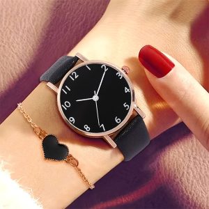 2023 New Watch Women Fashion Casual Leather Belt Watches Simple Ladies Round Dial Quartz Wristwatches Dress Clock