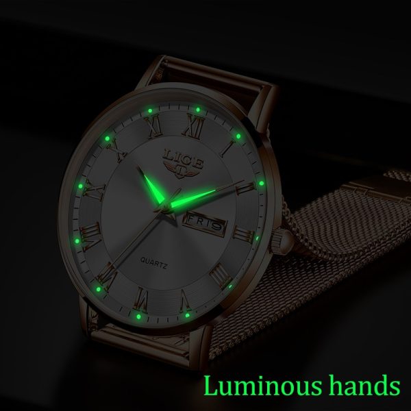 Brand LIGE Women Watch Rose Gold Montre Femme Women Ultra-thin Fashion Relojes Para Mujer Luxury Lady Wrist Watches Reloj Mujer - 图片 3