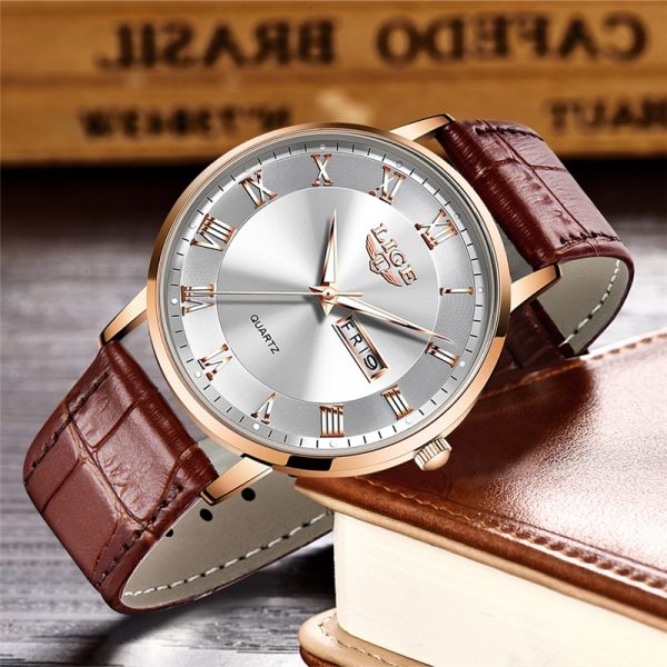 Brand LIGE Women Watch Rose Gold Montre Femme Women Ultra-thin Fashion Relojes Para Mujer Luxury Lady Wrist Watches Reloj Mujer - 图片 4