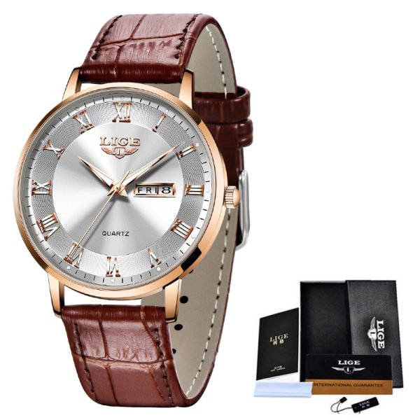 Brand LIGE Women Watch Rose Gold Montre Femme Women Ultra-thin Fashion Relojes Para Mujer Luxury Lady Wrist Watches Reloj Mujer - 图片 6