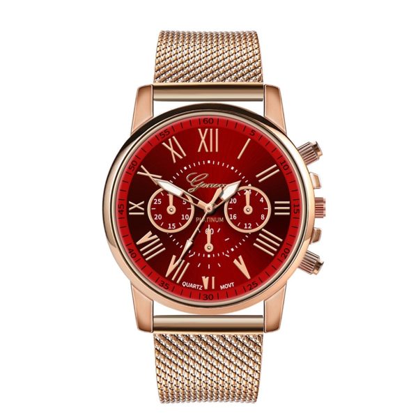 Business Women's Watches Fashion Geneva Brand Roman Numeral Simple Clock Kol Saati Montre Femme Relogio Feminino Reloj Mujer - 图片 2
