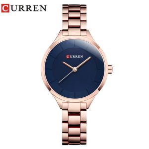 CURREN Top Brand Fashion Ladies Watch Stainless Steel Band Quartz Female Wrist Watch Ladies Gifts Clock Relogio Feminino
