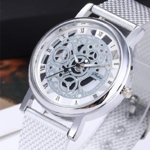 Fashion Watch Women Luxury Stainless Steel Quartz Military Sport Plastic Band Dial Wristwatch Elegant Round Casual Reloj Mujer