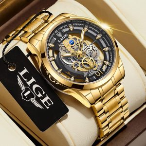 LIGE Watches for Men Warterproof Sports Big Mens Watch Top Brand Luxury Clock Male Business Quartz Wristwatch Relogio Masculino