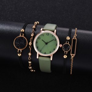 Ladies Watches Small Fashion Simple Versatile Student Quartz Watch Bracelet Fashion Combination Set Reloj De Señoras