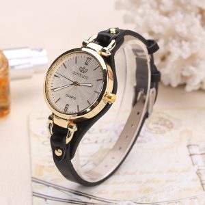 Pop 2022 Quartz Watch Women's Watch Leather Thin Strap Solid Color Fashion Women's Gift Watch Relojes Para Mujer