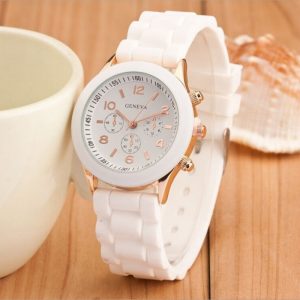Women Watches Ultra-thin Luxury Quartz Watch Fashion Ladies Clock White Silicone Wristwatch